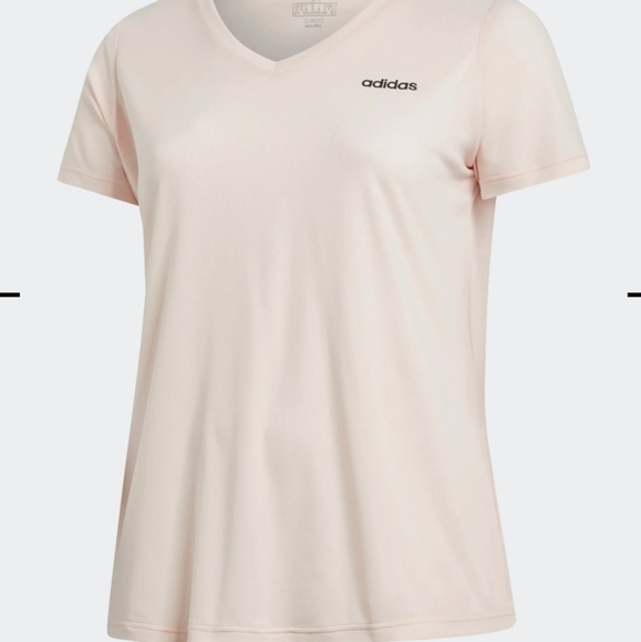 Adidas Plus Size Training V Neck Graphic Tee - Picture 2 of 9